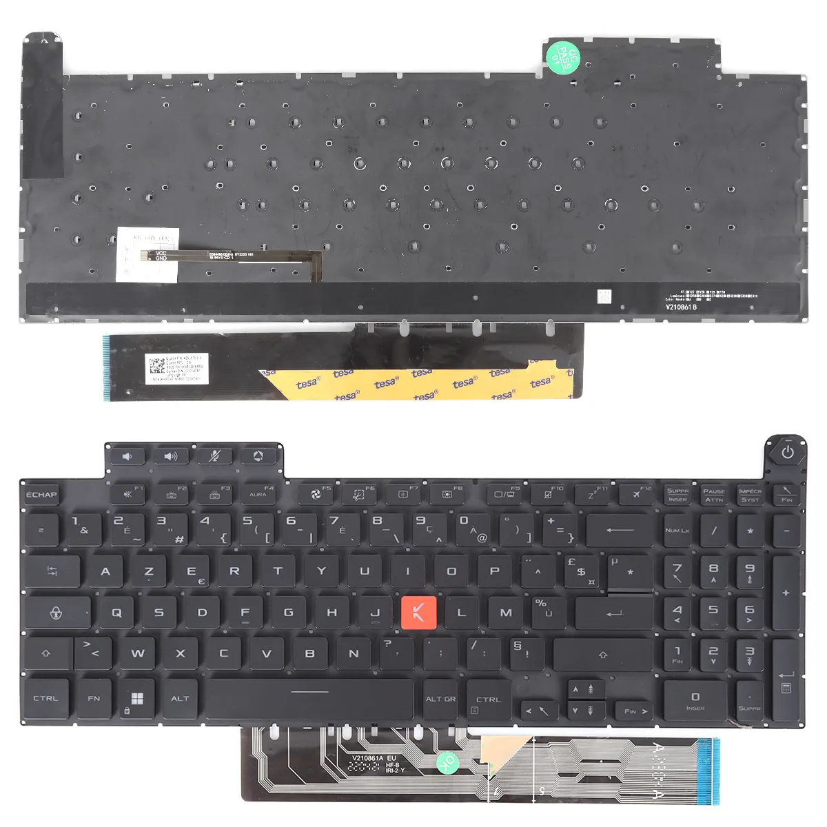 Picture of ASUS TUF Gaming F15 A15 F17 A17 FX507 FX507Z FA507 FA507R FX517 FX517Z FX707 FX707Z FA707 FA707R BLACK BACKLIT(K is Red key cap)WIN8